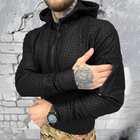 Мужская флисовая кофта с капюшоном "Sota" / Флиска с текстурой сот черная размер 2XL - изображение 4
