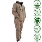 Чоловічий Демісезонний костюм на флісі / Комплект Куртка + Штани Softshell койот розмір S - зображення 1