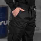 Мужской костюм 3в1 "Squad Black" Rip-Stop / Форма убакс + брюки + бейсболка черная размер XL - изображение 6
