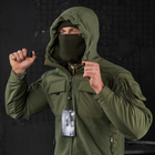 Чоловіча флісова Куртка із вставками Softshell олива розмір M - зображення 5