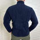 Мужская флисовая кофта с липучками под шевроны темно-синяя размер S - изображение 2