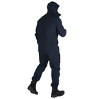 Мужской костюм Удлиненная Куртка + Брюки на флисе / Демисезонный Комплект SoftShell 2.0 темно-синий размер S - изображение 3