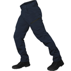 Мужской костюм Удлиненная Куртка + Брюки на флисе / Демисезонный Комплект SoftShell 2.0 темно-синий размер S - изображение 6