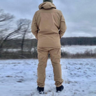 Мужской Демисезонный костюм на флисе / Комплект Куртка + Брюки Softshell койот размер 4XL - изображение 3