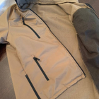 Мужской Демисезонный костюм на флисе / Комплект Куртка + Брюки Softshell койот размер 4XL - изображение 6