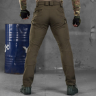 Мужские брюки Patriot stretch cotton с высоким поясом олива размер XL - изображение 4