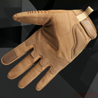 Сенсорные Перчатки с защитными накладками из EVA и TPR резины койот размер L - изображение 5