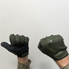 Перчатки Mechanix M-Pact с защитными накладками олива размер S - изображение 4