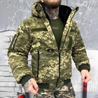 Чоловіча зимова куртка "Logos-Tac" з хутром шиншили / Теплий верхній одяг Rip-Stop піксель розмір XL - зображення 4