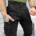 Чоловічі Штани Loshan на флісі з манжетами чорні / Утеплені бавовняні Брюки з 6-ма кишенями розмір L 34 - зображення 5