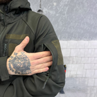 Чоловіча зимова куртка SoftShell на флісі олива розмір XL - зображення 5