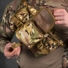 Бананка "Waist Kombat Tactical" Tac-Poly 700D з місткими відділеннями / Поясна сумка мультикам 35 х 17 х 14 см - зображення 4
