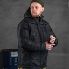 Чоловіча зимова куртка з підкладкою OMNI-HEAT на силіконі чорний мультикам розмір L - зображення 5