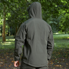 Чоловіча демісезонна куртка Softshell на флісі хакі / Водовідштовхувальний верхній одяг розмір M - зображення 3