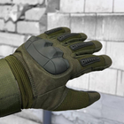 Зимові сенсорні рукавиці "monster" із захисними накладками олива розмір XL - зображення 3