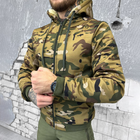 Мужская зимняя куртка Softshell на меху / Верхняя одежда с манжетами мультикам размер M - изображение 3