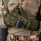 Зимние перчатки на меху с защитными накладками олива размер универсальный - изображение 2