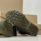 Зимние Кожаные Берцы "Crazy Air-Tex" / Ботинки с вставками Cordura олива размер 42 - изображение 3