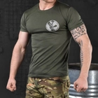 Потоотводящая мужская футболка Odin coolmax с принтом "Dzen" олива размер XL - изображение 3