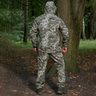 Демисезонная мужская Куртка Softshell на флисе с Капюшоном и Липучками под шевроны пиксель размер 3XL - изображение 4