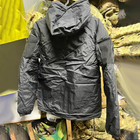 Мембранна Чоловіча Куртка Level 7 з утеплювачем еко-пух чорна розмір S - зображення 4