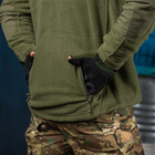 Мужская Флисовая Кофта с вместительными карманами олива размер M - изображение 8