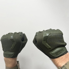Перчатки Mechanix M-Pact с защитными накладками олива размер XL - изображение 3