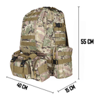 Рюкзак тактический +3 подсумка AOKALI Outdoor B08 75L Camouflage CP с объемными карманами на молнии - изображение 7