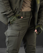 Тактичний теплий військовий комплект Habber ( Куртка + Штани ), Камуфляж: Олива, Розмір: XXL - зображення 6