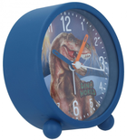 Zegar stołowy Dino World Dinosaur Blue z budzikiem (4010070633189) - obraz 3