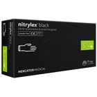 Перчатки нитриловые Mercator Medical Nitrylex Black нестерильные неприпудренные черные S - зображення 1