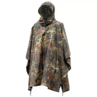 Пончо тактичне Mil-Tec One size Камуфляж Плащ-палатка RipStop PONCHO PE R/S 780GR. FLECKTARN (10630021)