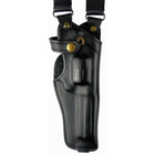 Кобура оперативная для револьвера 4" кожаная формованная с синтетическим креплением - изображение 3