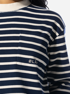 Лонгслів довгий жіночий Olaf Stripe Sweatshirt WMN W140203-NAVY-WHITE S Темно-синій (8720104767198) - зображення 3
