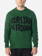 Sweter męski luźny Olaf Stencil Knitted Crewneck "Kelly Green" M140702-KELLY-Zielony M Zielony (8720104765866) - obraz 1