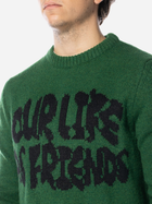 Sweter męski luźny Olaf Stencil Knitted Crewneck "Kelly Green" M140702-KELLY-Zielony M Zielony (8720104765866) - obraz 3