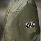 Шеврон нашивка на липучке IDEIA для журналистов PRESS ПРЕССА вышитый патч 5 х 9 см (2200004278445) - изображение 6