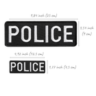 Набір шевронів на липучці IDEIA Police 9х25 см / 4.5х12.5 см вишитий патч 2 шт (4820182652349) - зображення 8