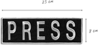 Шеврон нашивка на липучці для журналістів IDEIA PRESS ПРЕСА, вишитий патч 8х25 см (2200004269160) - зображення 2