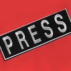 Шеврон нашивка на липучці для журналістів IDEIA PRESS ПРЕСА, вишитий патч 8х25 см (2200004269160) - зображення 3