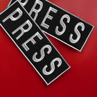 Шеврон нашивка на липучці для журналістів IDEIA PRESS ПРЕСА, вишитий патч 8х25 см (2200004269160) - зображення 4