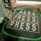 Шеврон нашивка на липучці для журналістів IDEIA PRESS ПРЕСА, вишитий патч 8х25 см (2200004269160) - зображення 5