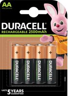 Akumulator Duracell Recharge AA 2500 mAh 4 szt(5005001)(5000394057203) - obraz 2