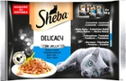 Вологий корм для котів ShebaDelicacy Jelly рибні смаки 4 х 85 г (4770608258061) - зображення 1