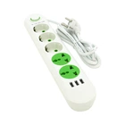 Мережевий фільтр живлення Voltronic F02U, 3роз EU + 2роз Universal, 3USB White (F02U-White)