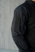 Чоловічий костюм 3в1 " Black" Rip-Stop / Форма убакс + штани Kayman + бейсболка чорний колір з липучками під шеврони 50 - зображення 4
