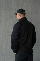 Чоловічий костюм 3в1 " Black" Rip-Stop / Форма убакс + штани Kayman + бейсболка чорний колір з липучками під шеврони 50 - зображення 7