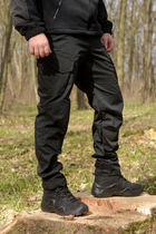 Чоловічий костюм 3в1 " Black" Rip-Stop / Форма убакс + штани Kayman + бейсболка чорний колір з липучками під шеврони 50 - зображення 14