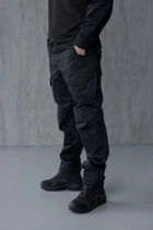 Мужской костюм 3в1 "Black" Rip-Stop / Форма убакс + штаны Kayman + бейсболка черный цвет с липучками под шевроны 44 - изображение 8