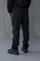 Чоловічий костюм 3в1 " Black" Rip-Stop / Форма убакс + штани Kayman + бейсболка чорний колір з липучками під шеврони 56 - зображення 11